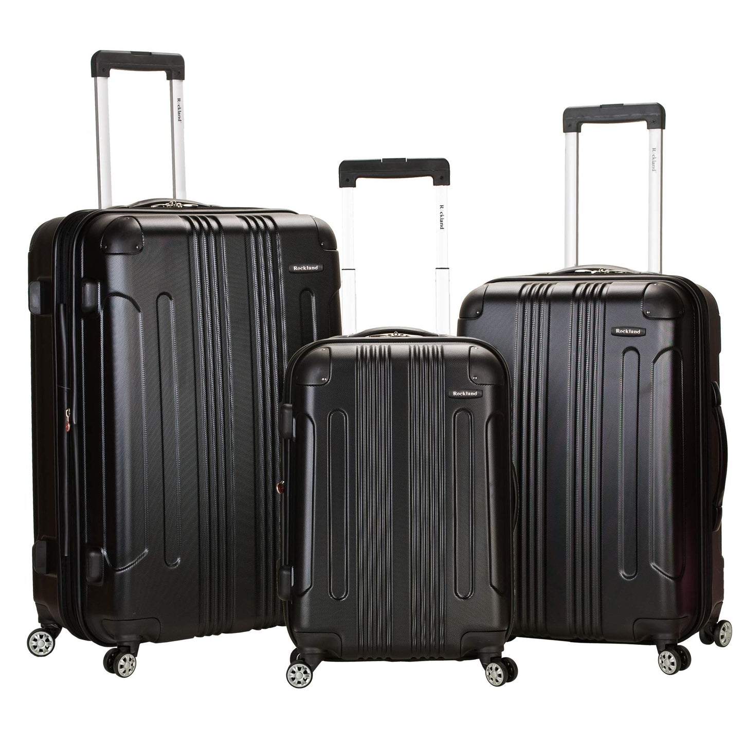 Rockland Hardside Expandable Luggage Set, Black