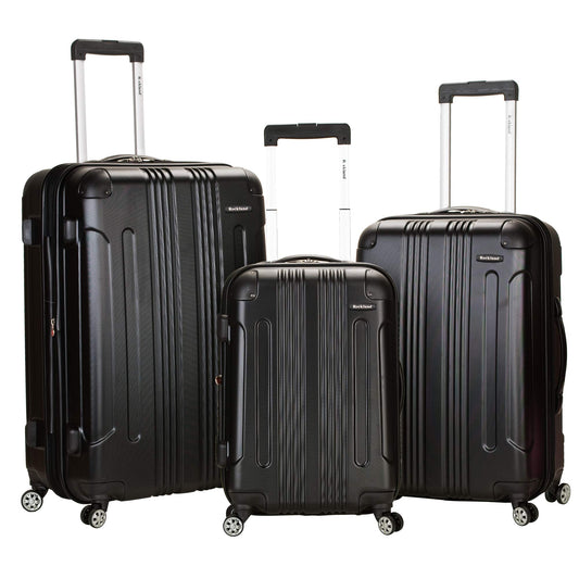 Rockland Hardside Expandable Luggage Set, Black