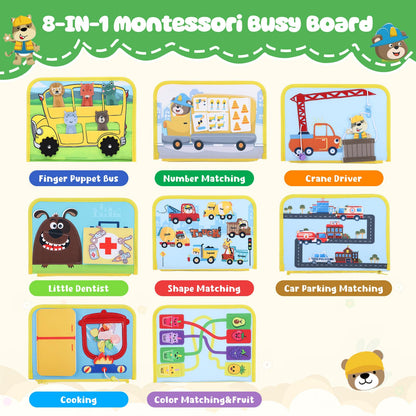 VisionX Interactive Toddler Felt Busy Book