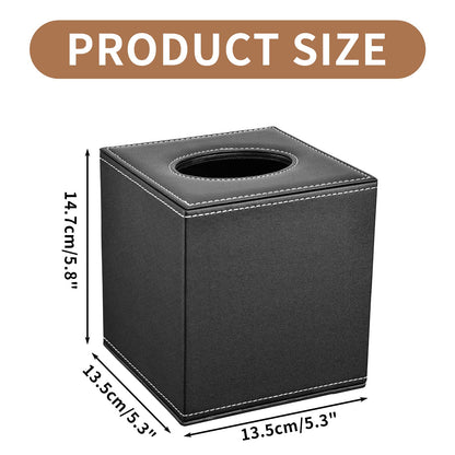 PU Leather Tissue Box Cover for Home & Office