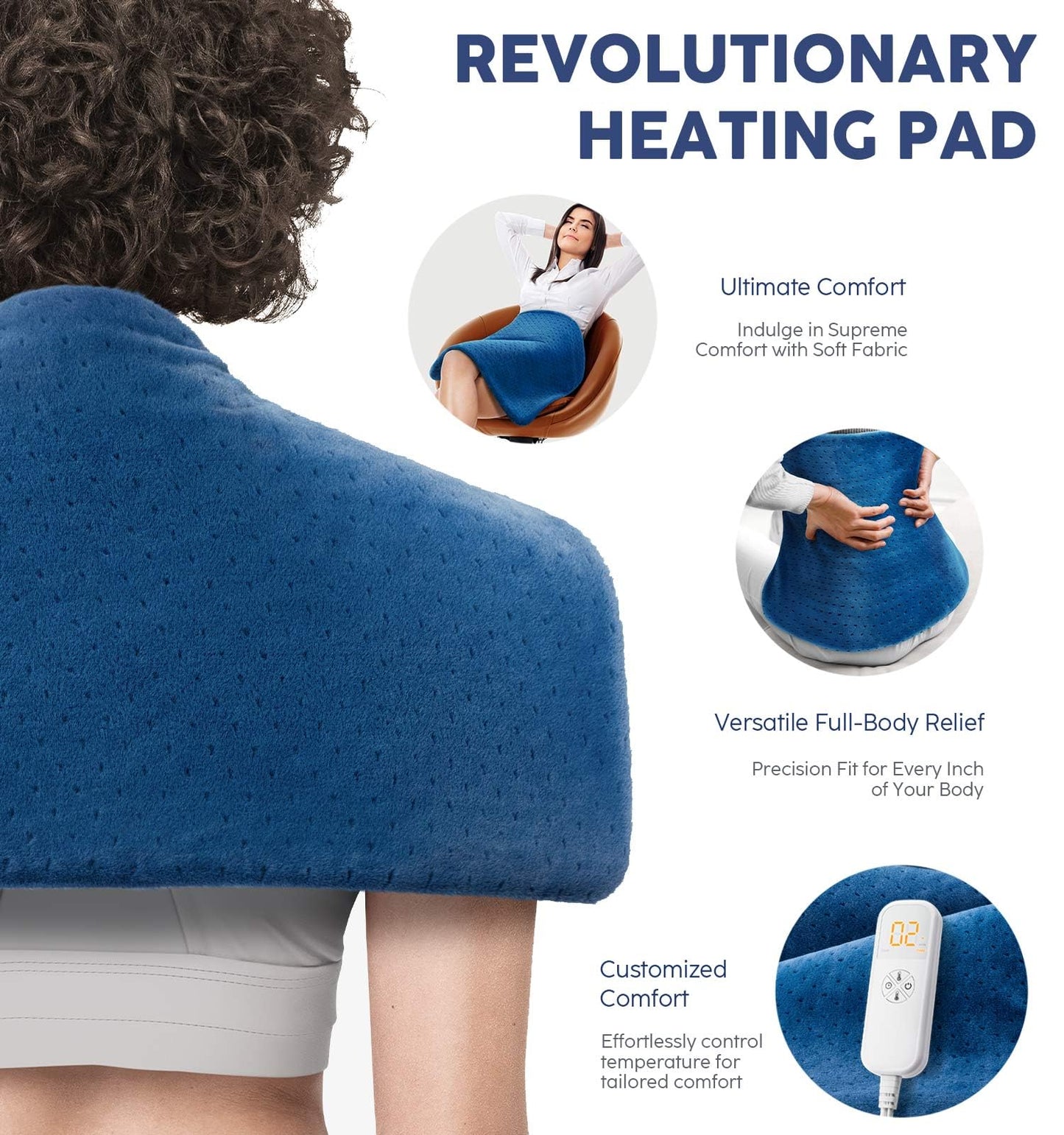 Heating Pad for Back Pain & Cramps