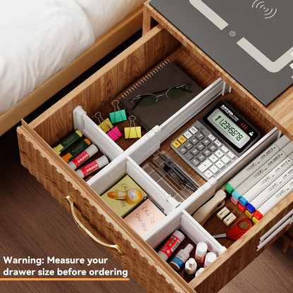 Adjustable 5-Pack Drawer Dividers for Storage