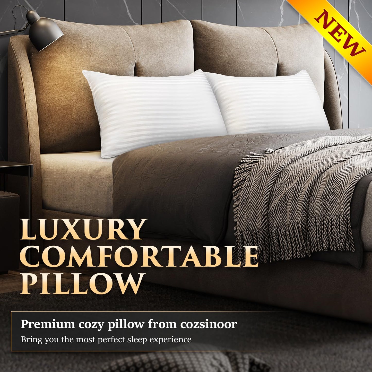 2 Pack COZSINOOR Hotel Quality Bed Pillows