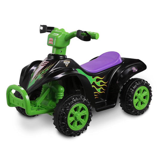 Monster Jam 6V ATV Quad for Kids - Powerful and Safe Ride-On Toy with Rechargeable Battery - Forward and Reverse Driving - Max Weight Capacity of 55 LBS - Ages 2-3 Years