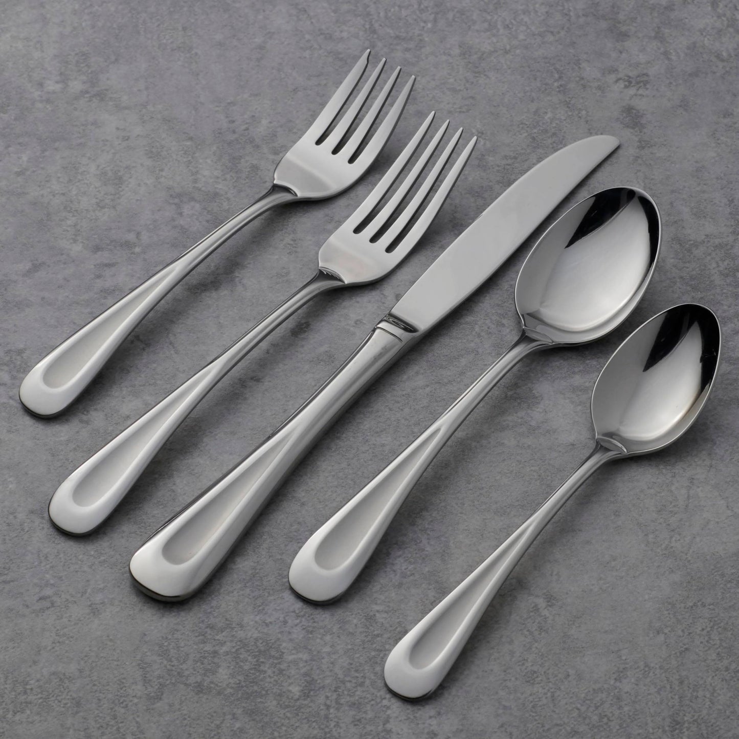 Oneida 45-Piece Satin Sand Dune Flatware Set