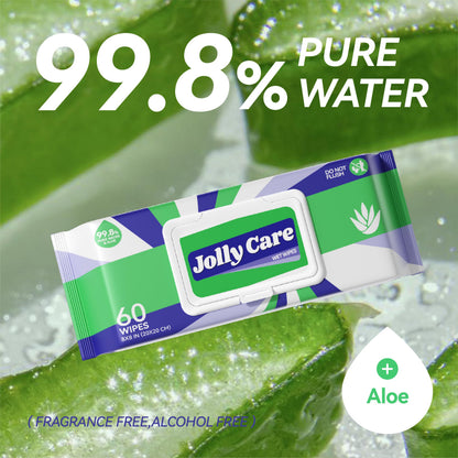 Jolly Care Unscented Adult Wet Wipes, 240 Count