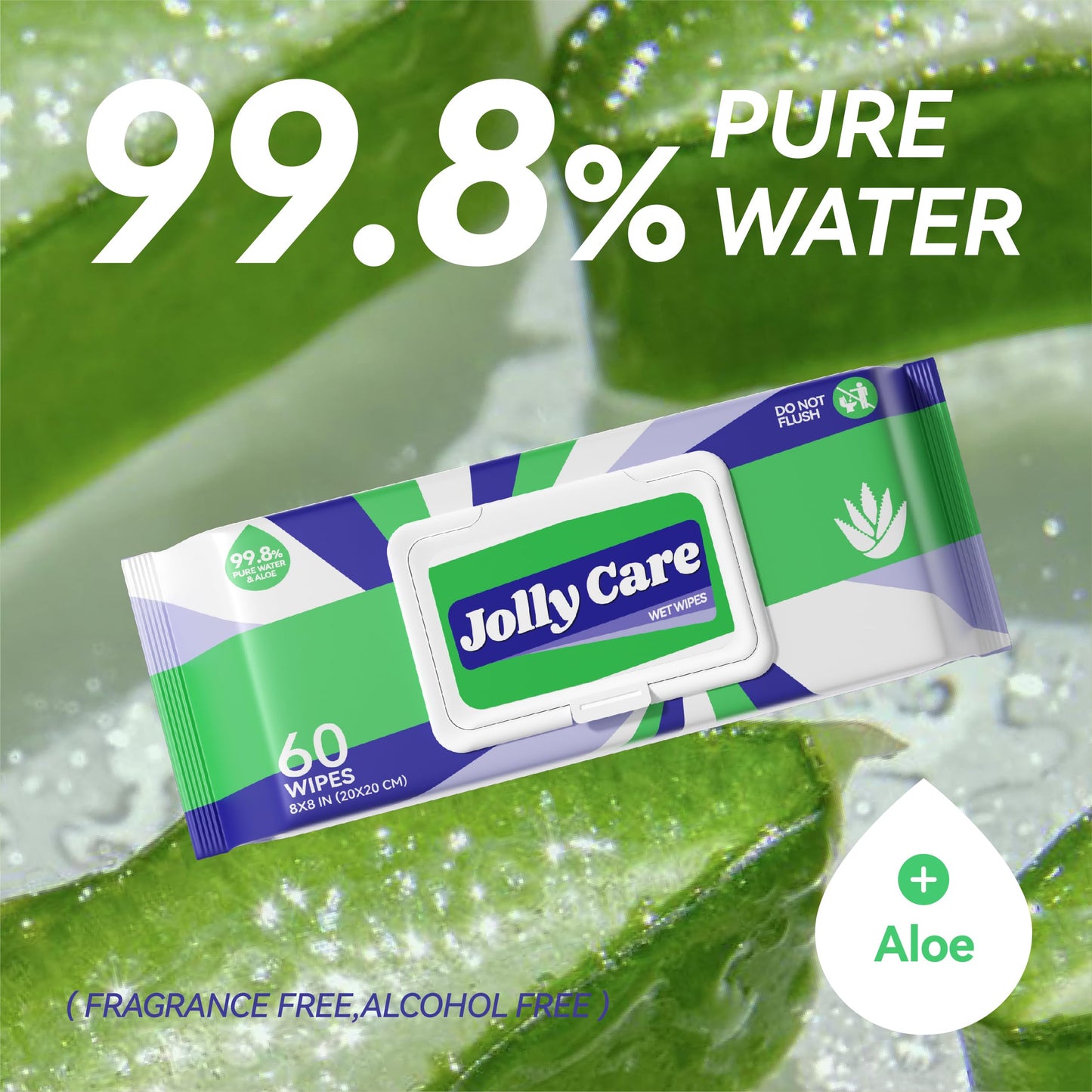 240 Adult Wipes Unscented by Jolly Care