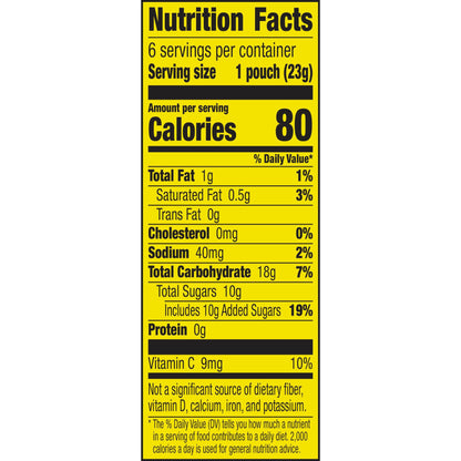 Gushers Tropical Fruit Snacks, Gluten Free, 6 ct