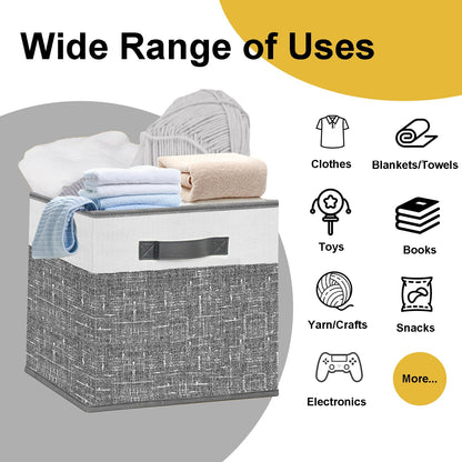 Collapsible Fabric Storage Bins - Set of 6