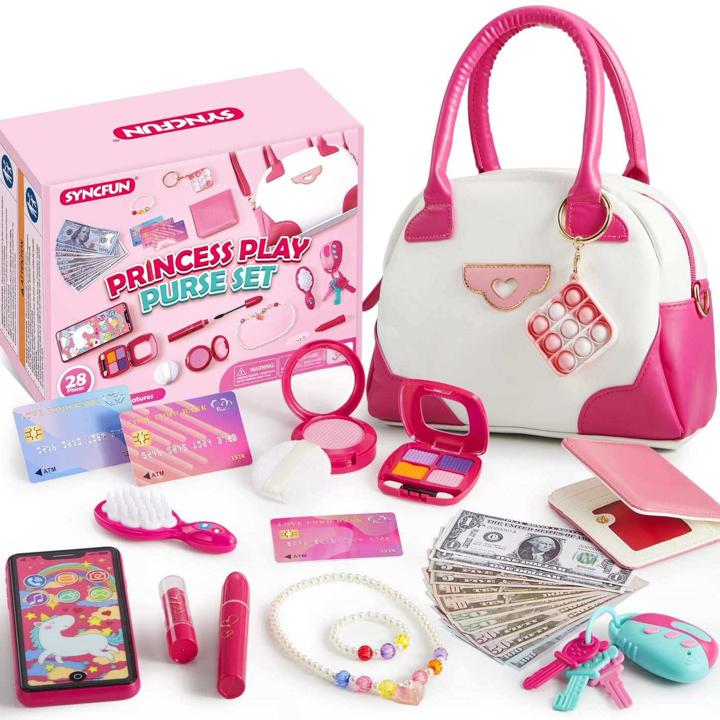 27 PCS Play Purse Set for Little Girls