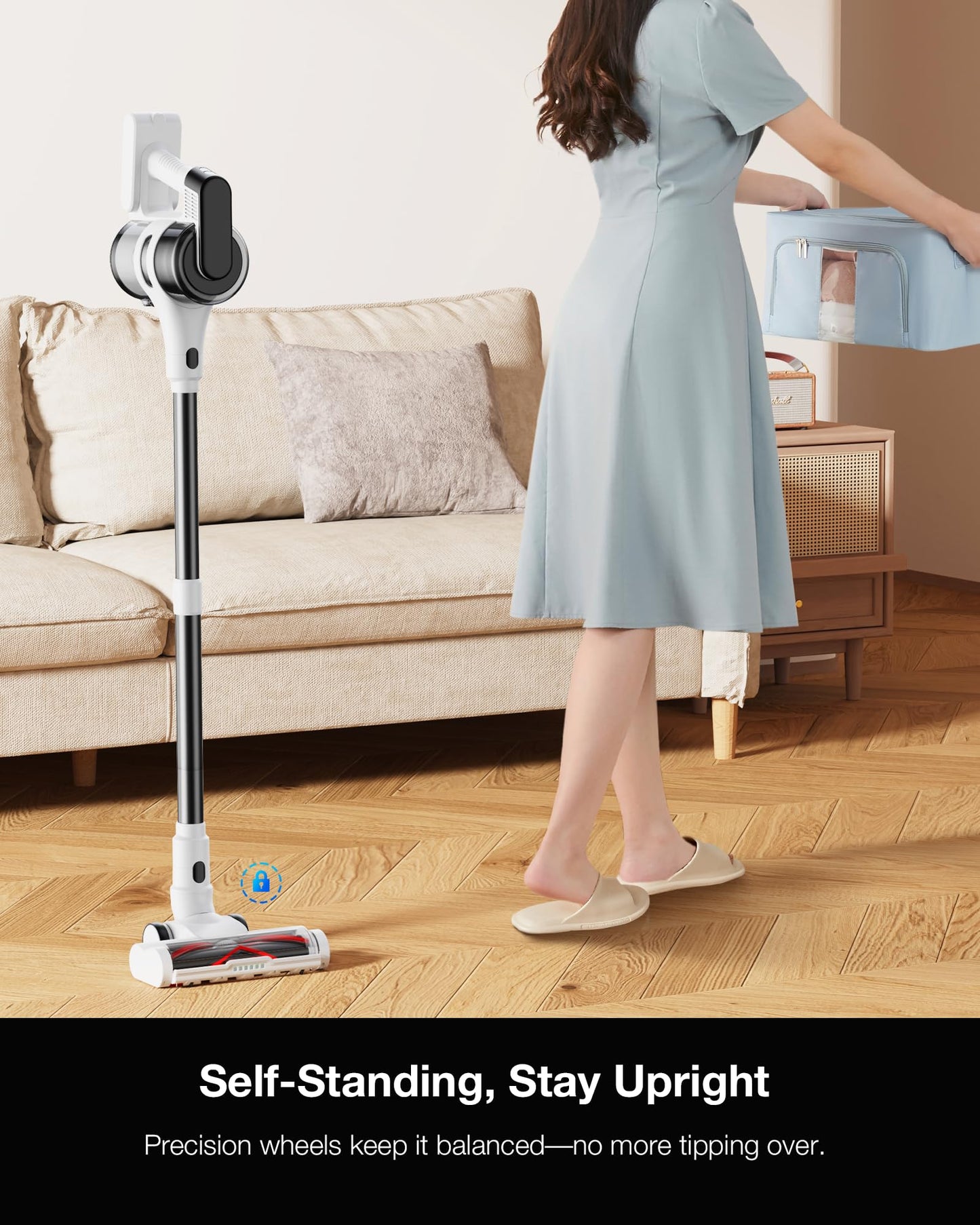 Cordless Stick Vacuum Cleaner with 55min Runtime