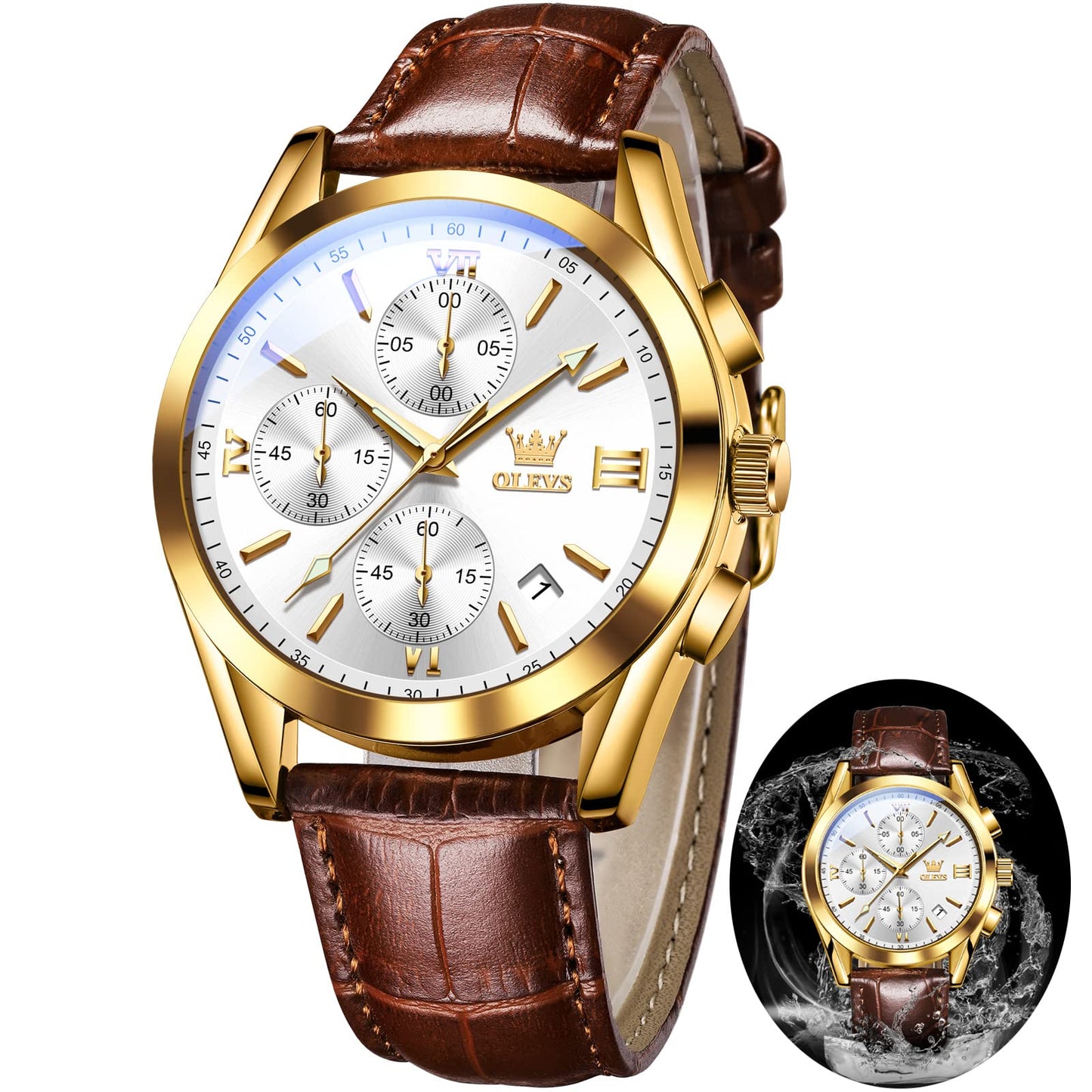 OLEVS Men's Chronograph Luxury Waterproof Watch