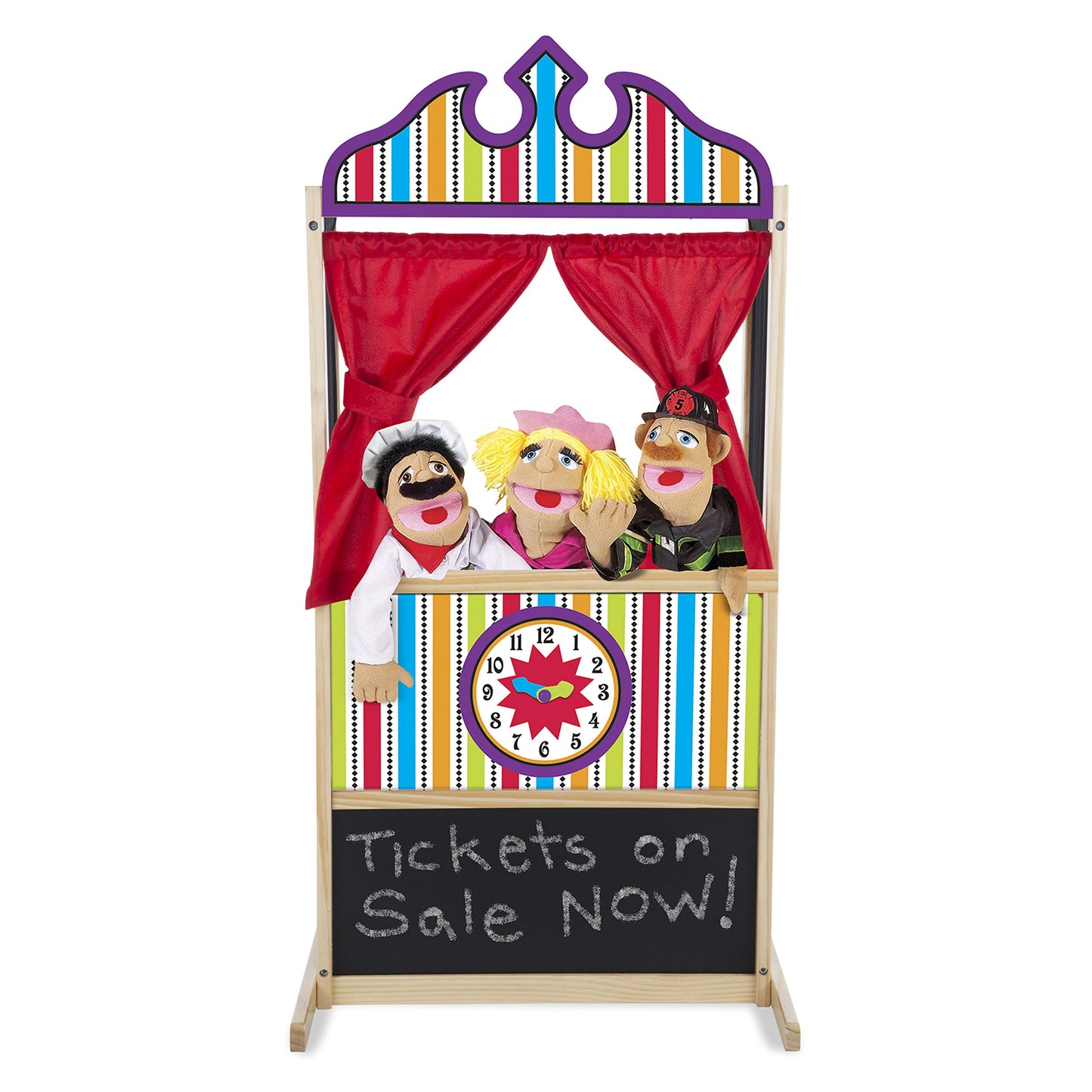 Melissa & Doug Wooden Puppet Theater for Kids