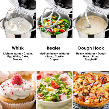 Kitchen In The Box Electric 4.5QT Stand Mixer with Two Bowls