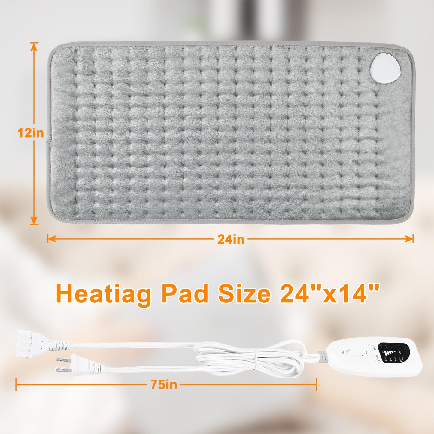 Electric Heating Pad for Back and Neck