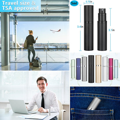 Refillable Perfume Atomizer Travel Bottle 2-Pack