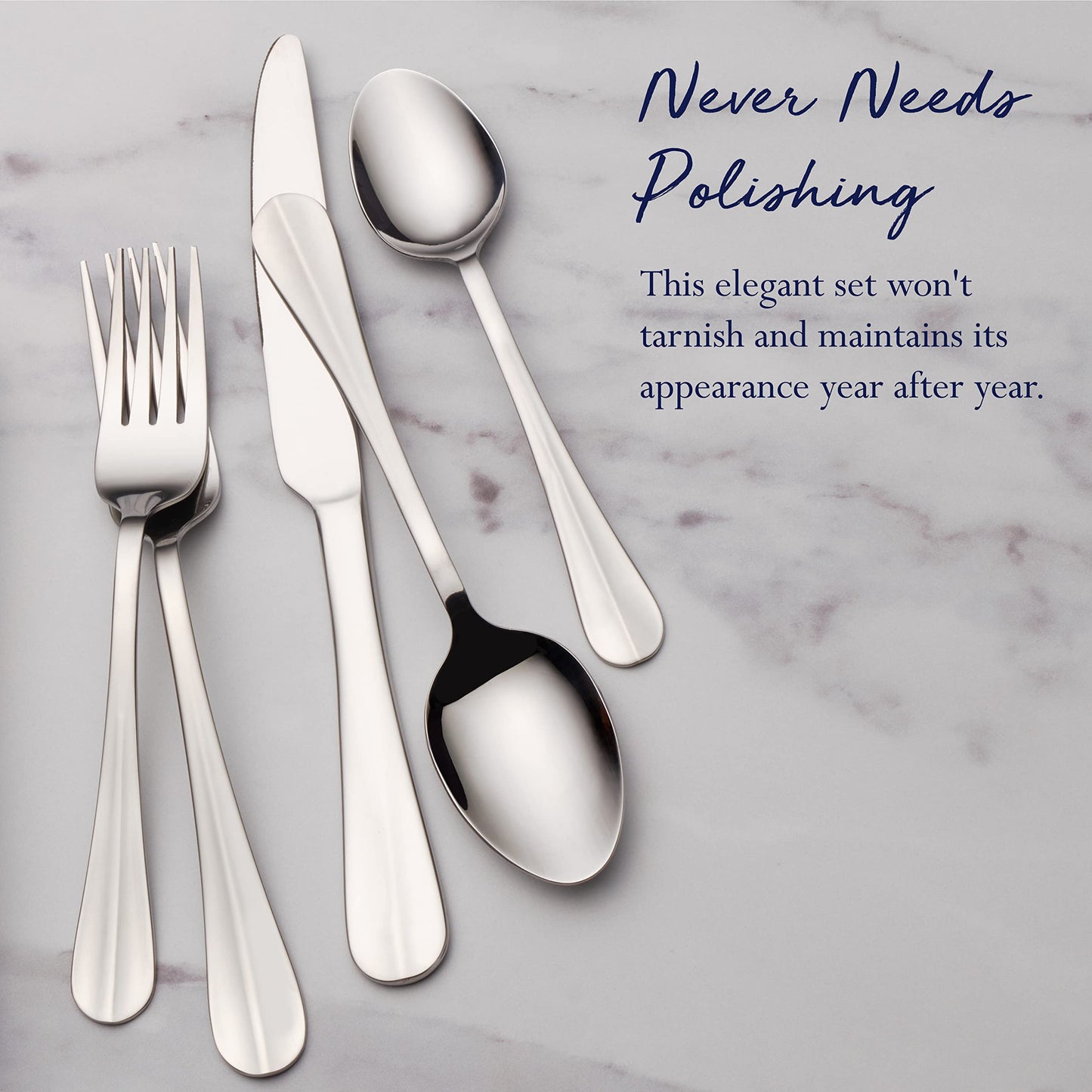Pfaltzgraff 53-Piece Stainless Steel Flatware Set