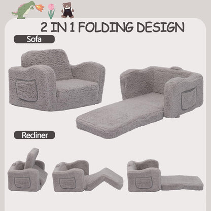 VINYUSE 2-in-1 Toddler Couch and Lounger