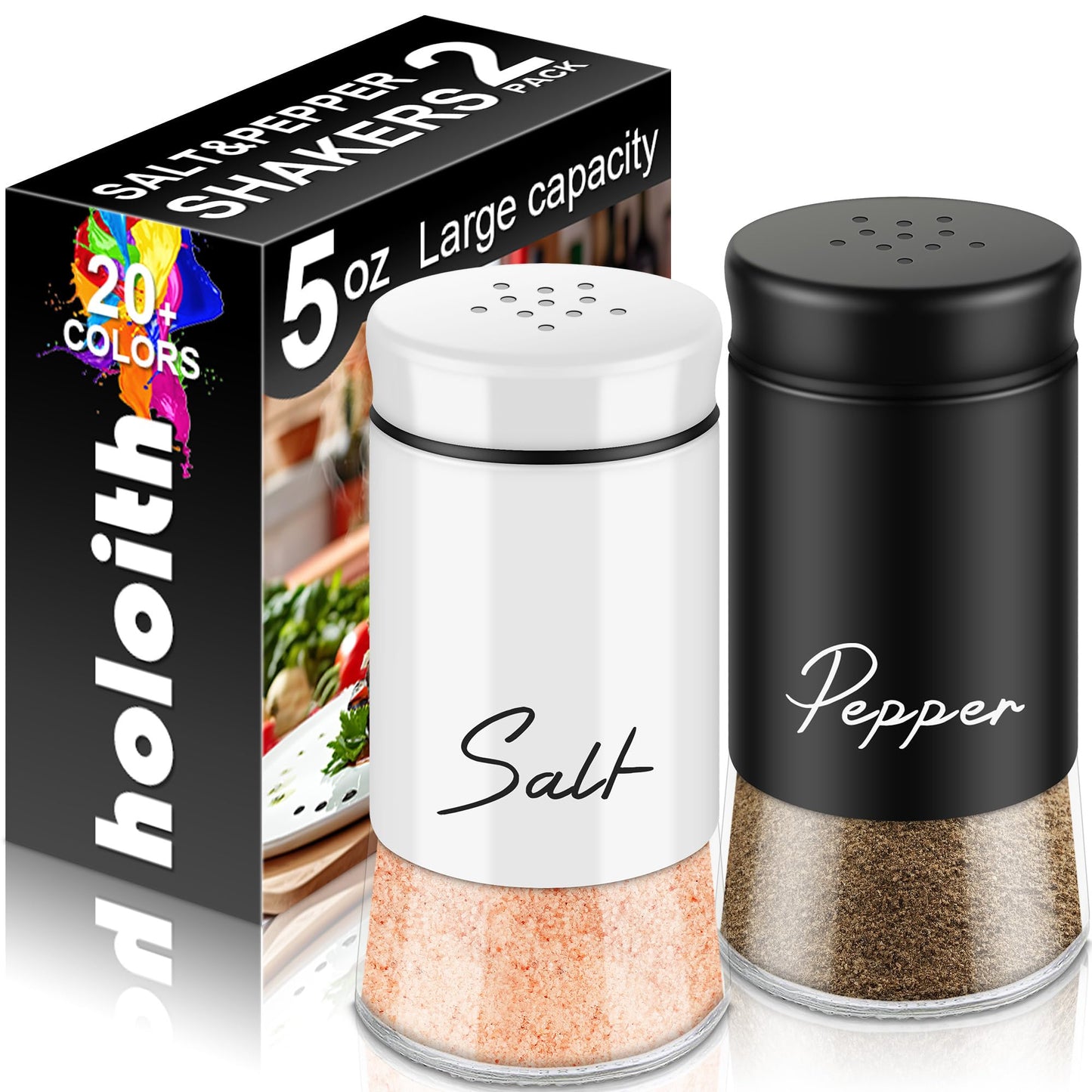 Salt and Pepper Shakers Set - Refillable Design