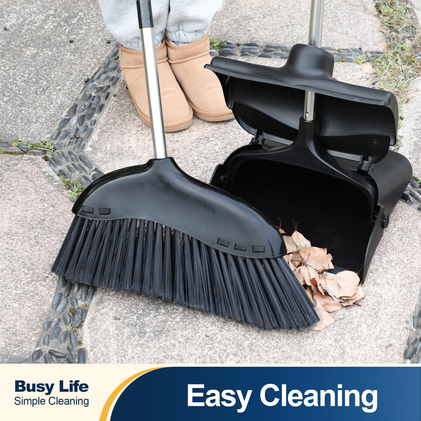 Yocada 18-Inch Indoor Outdoor Broom for Floors