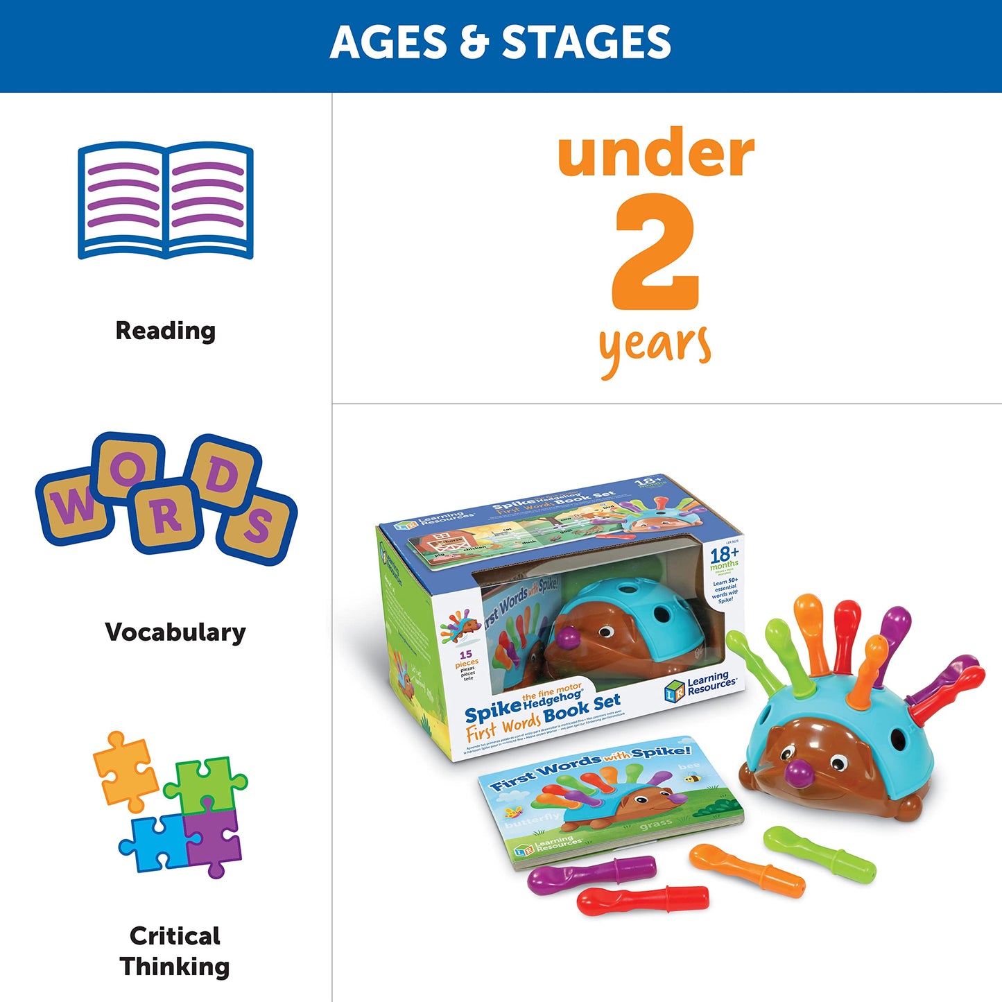 Learning Resources Fine Motor Hedgehog Book Set