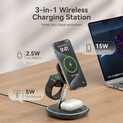 3 in 1 Wireless Charging Station for iPhone