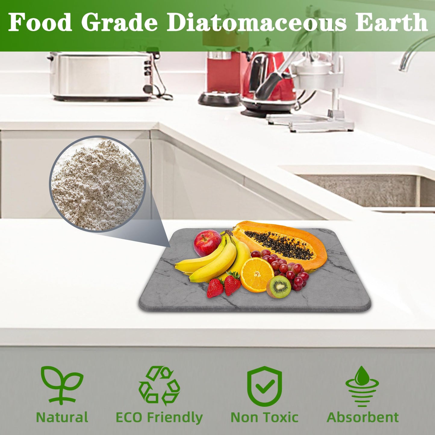 Ultra Absorbent Diatomaceous Stone Drying Mat