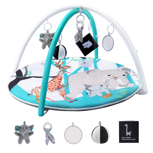 Baby Play Gym Activity Mat with 5 Toys