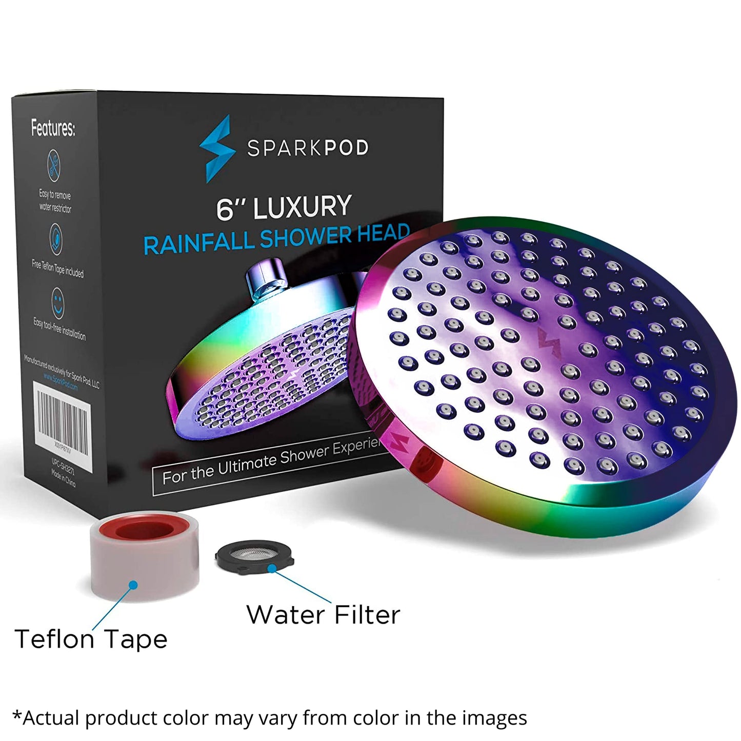 High Pressure Rain Shower Head by SparkPod