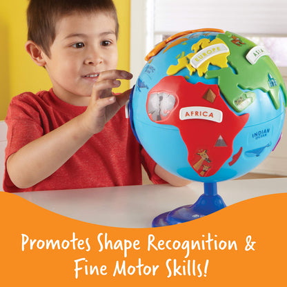 Learning Resources Puzzle Globe - 14 Pieces, Ages 3+ Preschool Learning Toys for Boys and Girls, Earth Globe for Kids