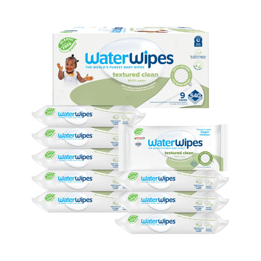 WaterWipes Plastic-Free Baby Wipes, 540 Count