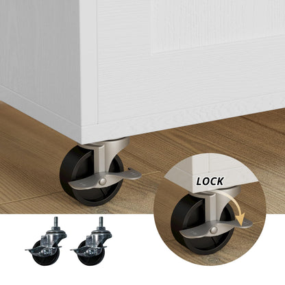 IRONCK Rolling Kitchen Island Cart with Storage