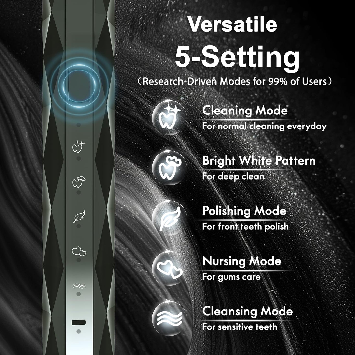Sonic Electric Toothbrush with 10 Brush Heads