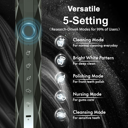 Sonic Electric Toothbrush with 10 Brush Heads