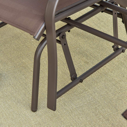 Outsunny Outdoor Glider Chairs with Coffee Table