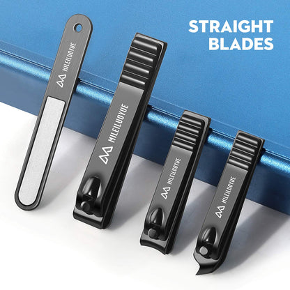 Nail Clippers Set with File in Metal Box