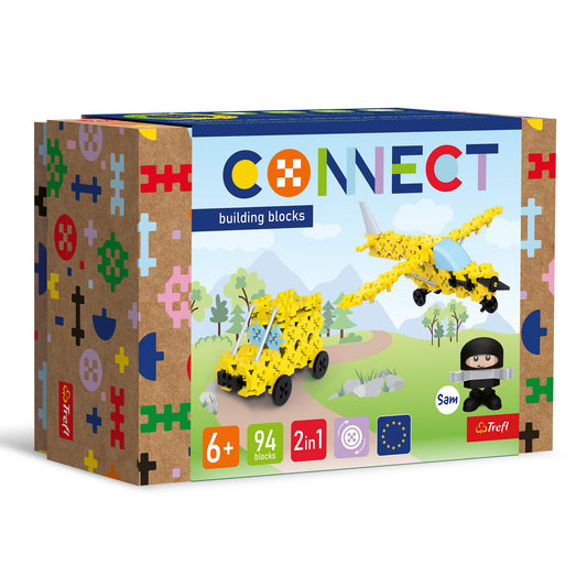 94-Piece Connect Construction Bricks 2-in-1 Set
