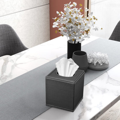 PU Leather Tissue Box Cover for Home & Office