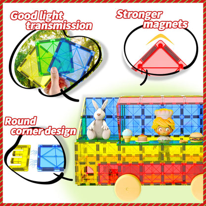 Magnetic Building Blocks for Kids 3-7 Years