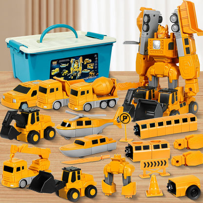 Transforming Robot Construction Vehicle Toy for Kids