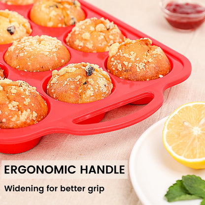 Vinino Silicone Muffin Pan, 12-Cup BPA Free