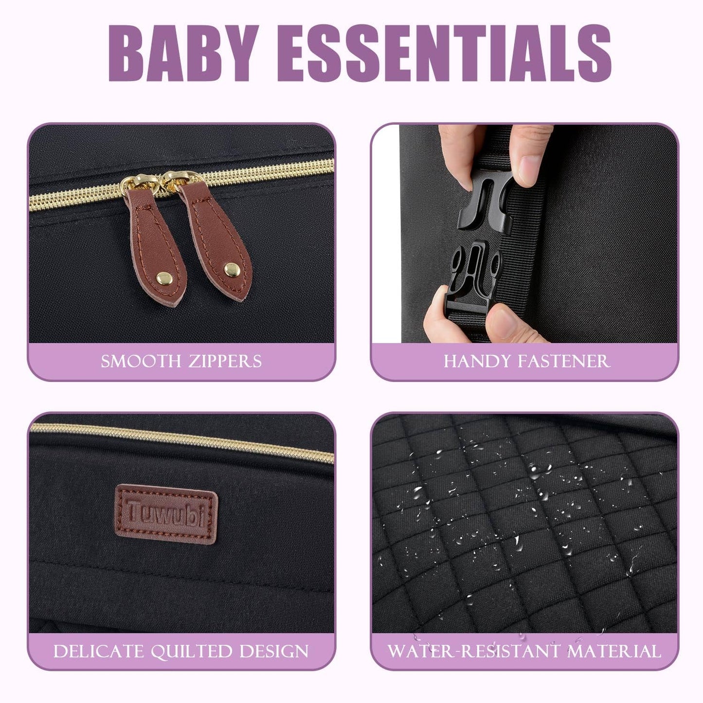 Tuwubi Large Diaper Bag Tote for Travel