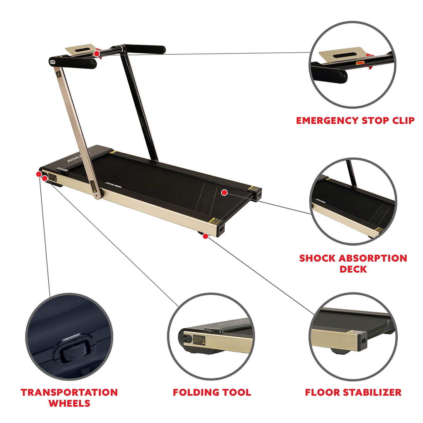 Sunny Health Space Saving Motorized Treadmill