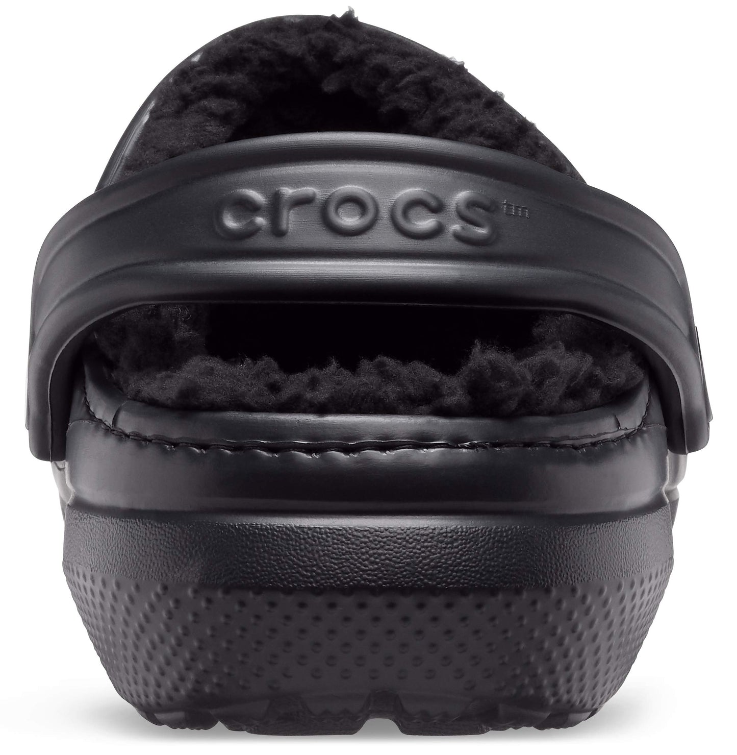 Crocs unisex adult Men's and Women's Classic Lined | Fuzzy Slippers Clog, Black/Black, 11 Women 9 Men US