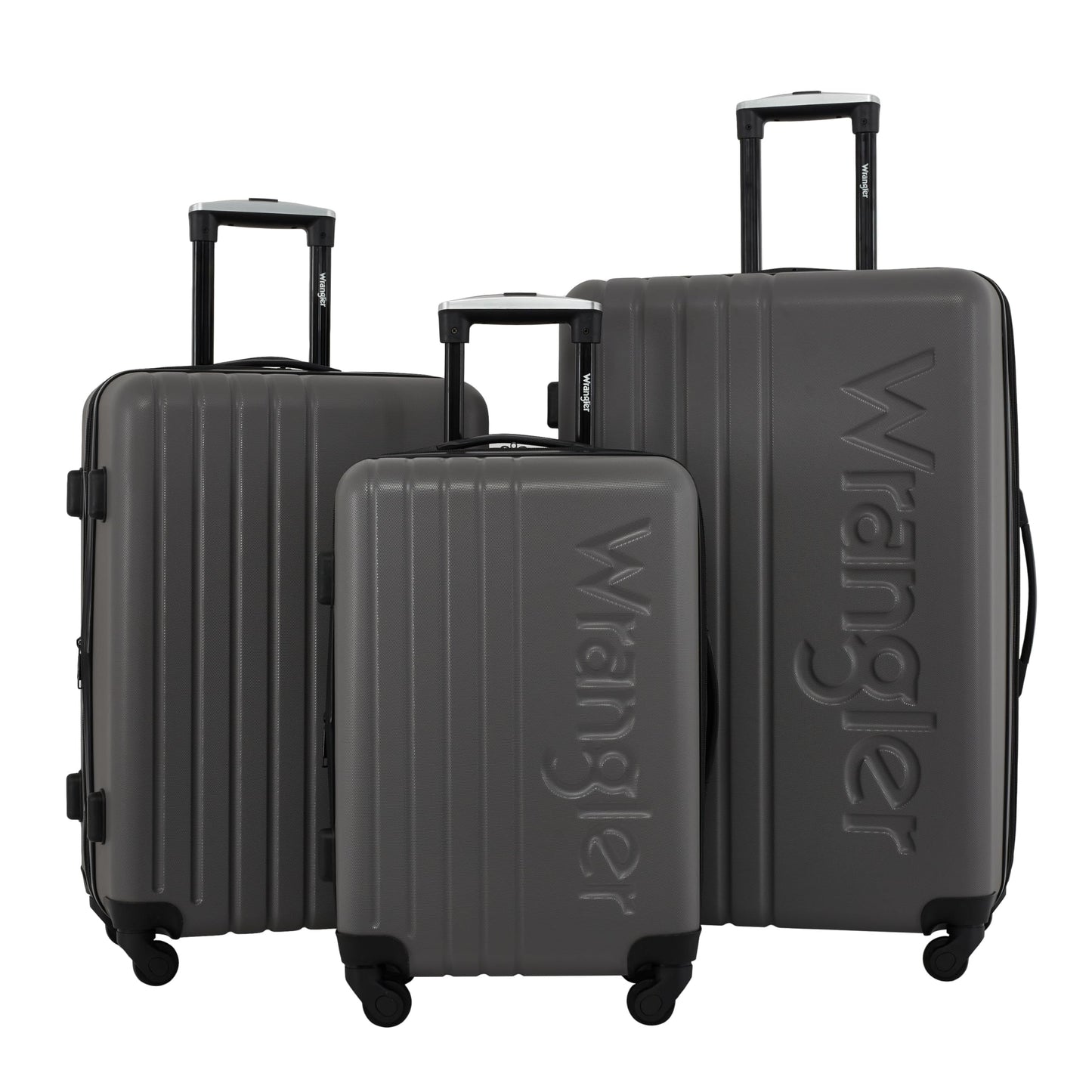 Wrangler 3-Piece Luggage Set in Granite Gray