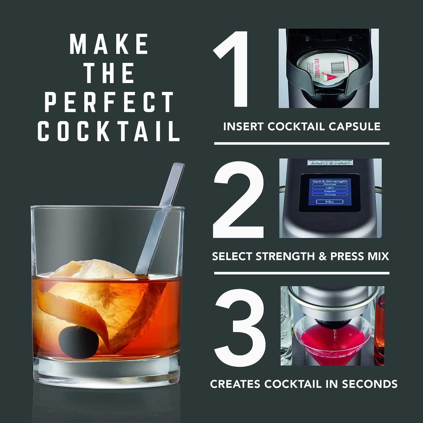 Bartesian Automatic Cocktail Maker with Drink Capsules