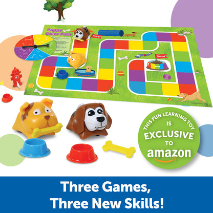 Learning Resources Buddies Pet Set 3 Games in 1 - 27 Pieces, Ages 4+ Preschool Learning Toys, Colors Number Shapes Recognition, Toddler Learning Games