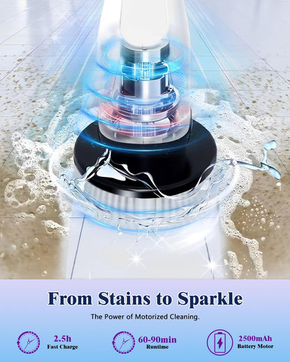 Electric Spin Scrubber with 6 Brush Heads
