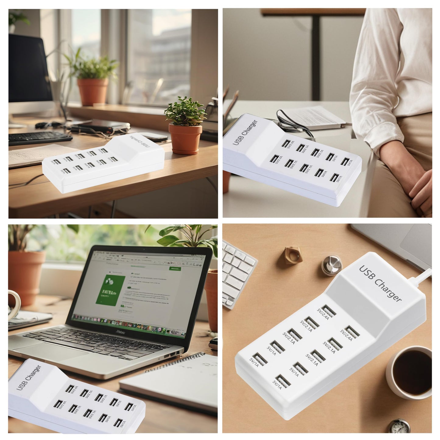10-Port USB Charging Station by Haioulun