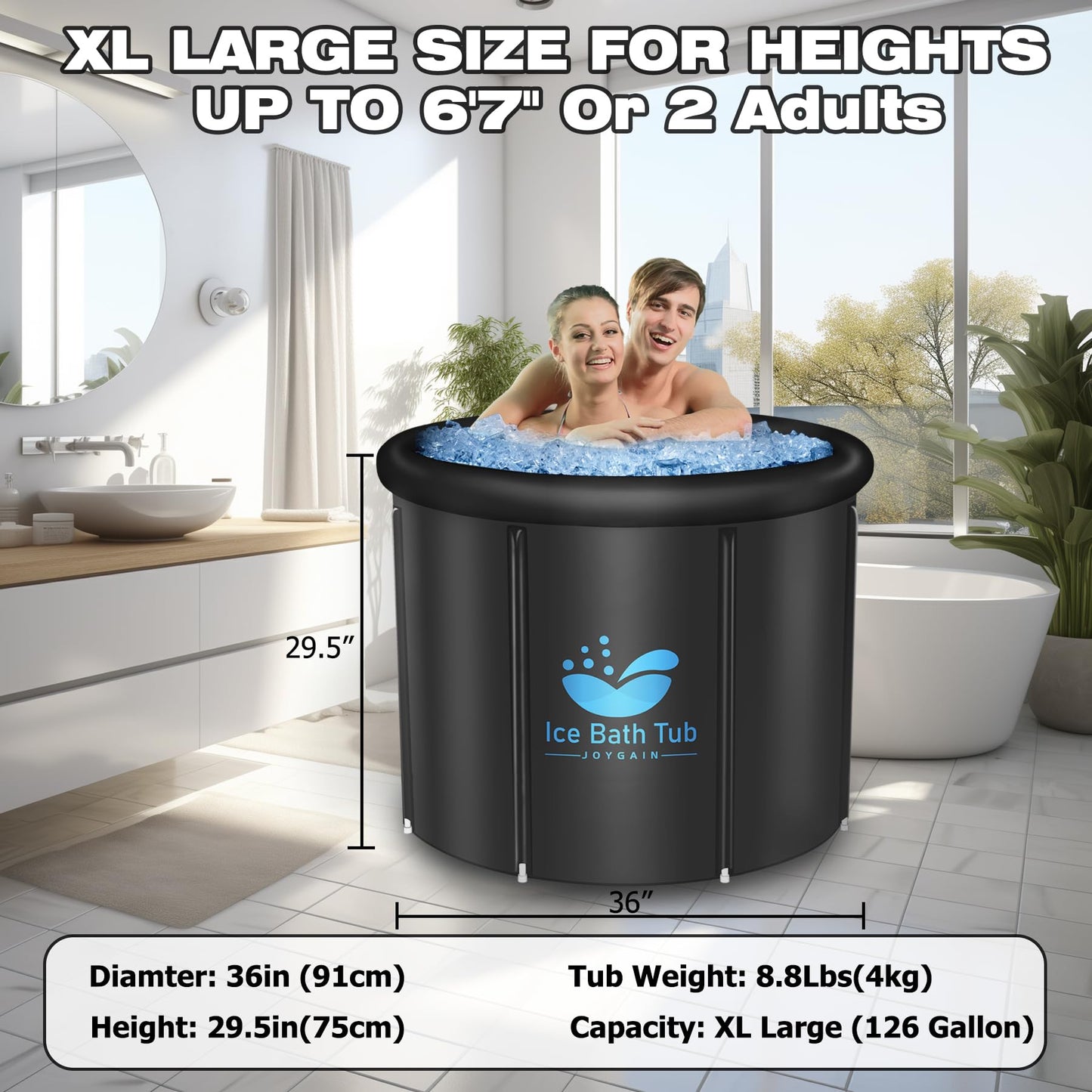 XXL Ice Plunge Tub for Cold Water Therapy